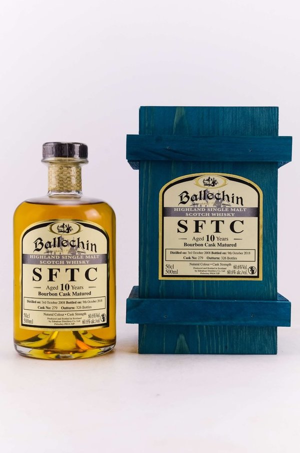 Ballechin SFTC 10 Jahre Bourbon Cask 60,6% vol. 0,5 Liter