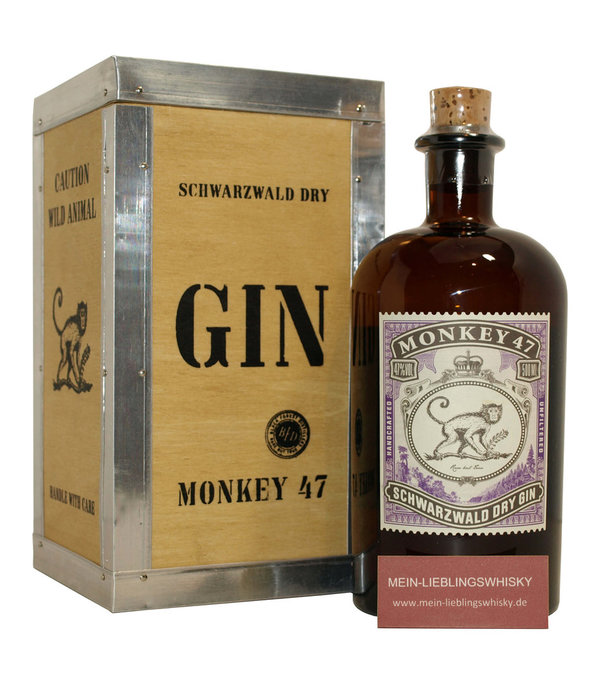 Monkey 47 Dry Gin in Holzbox 47,0% vol. - 0,5 Liter