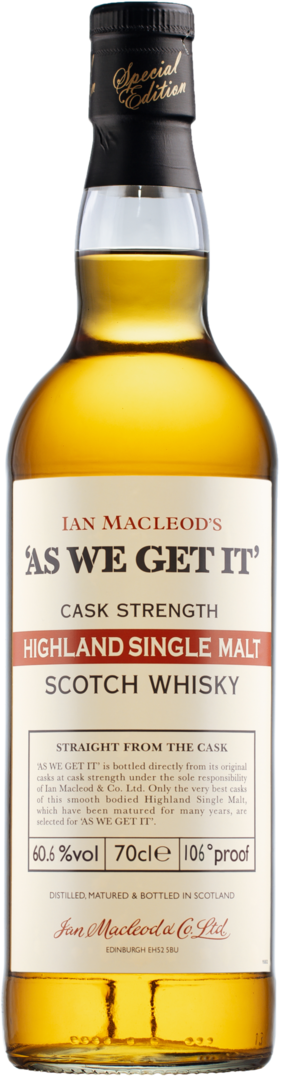 As We Get It Highland Single Malt Cask Strength 60,6% vol. 0,7 Liter