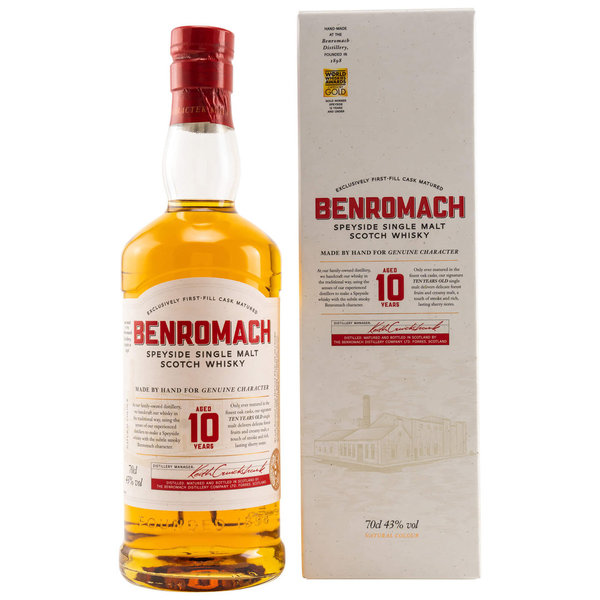 Benromach 10 Jahre Single Malt Whisky - 43,0% vol. 0,7 Liter