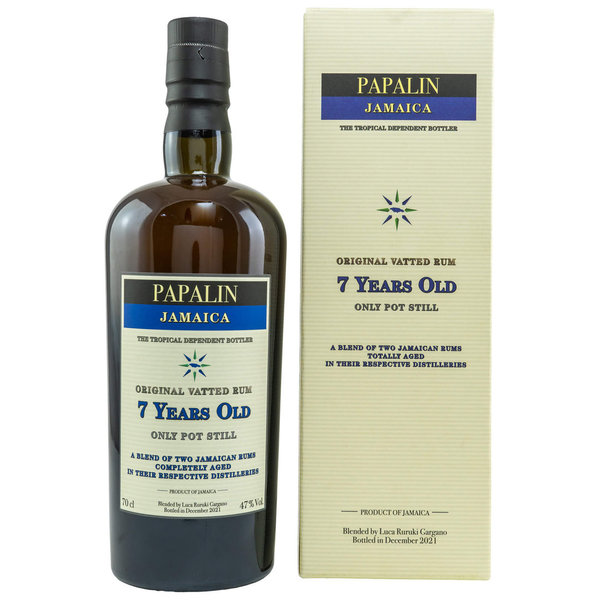 Papalin Jamaica 7 y.o. Vatted Pot Still Rum 47,0% vol. - 0,7 Liter