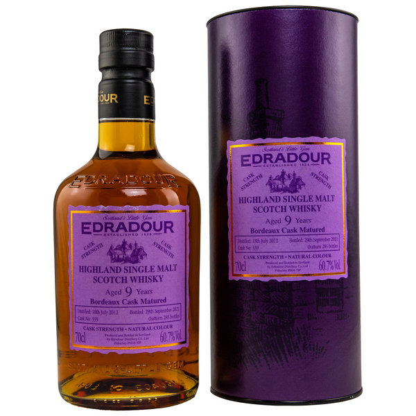 Edradour 9 years Bordeaux Cask 60,7% vol. - 0,7 liter