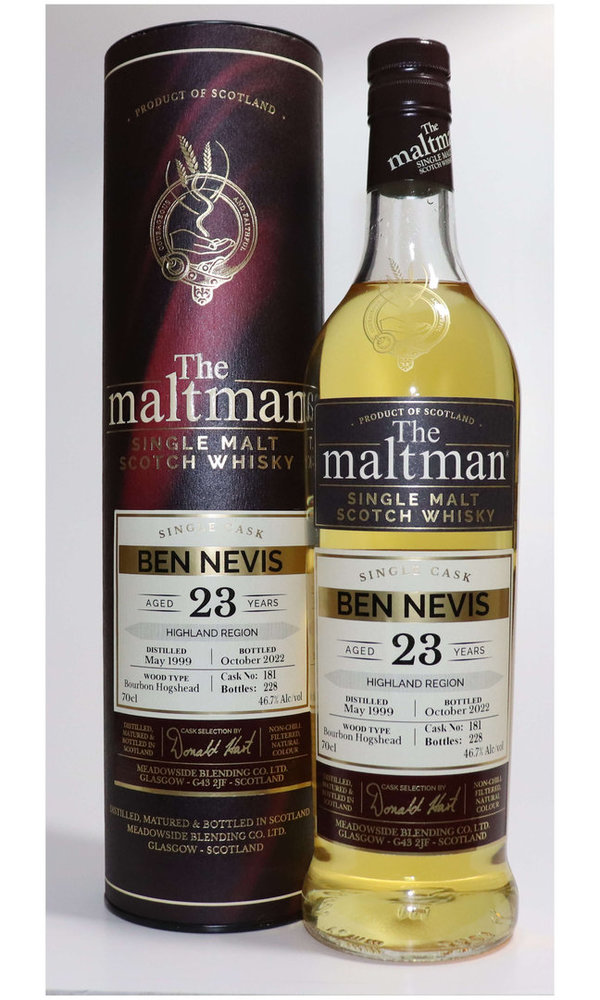 The Maltman Ben Nevis 23 Jahre Single Malt 46,7% vol. 0,7 Liter