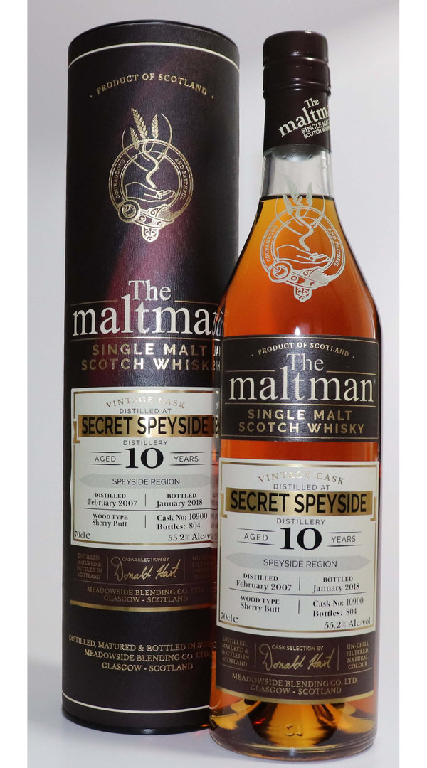 The Maltman Secret Speyside 10 Jahre Single Malt 55,2% vol. 0,7 Liter